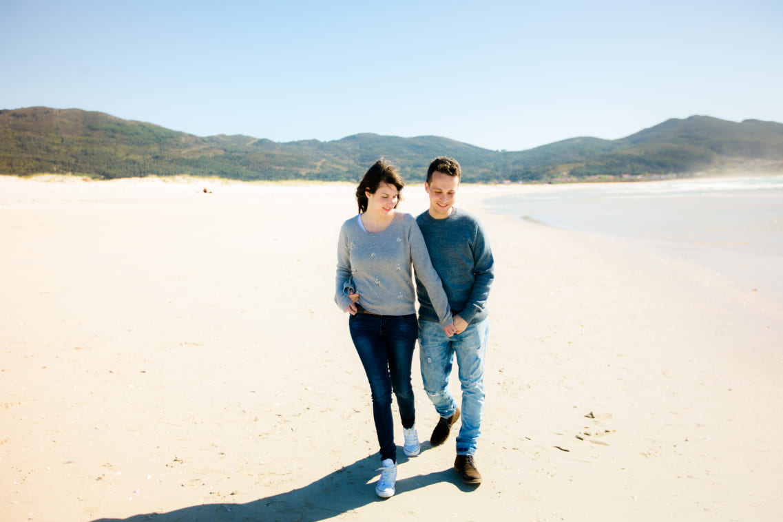 Sesión de fotos de pareja preboda en Galicia